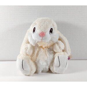 Walmart  Happy Hopster Bunny Plush 7 Inch Stuffed Animal Yellow Embroidered Eyes